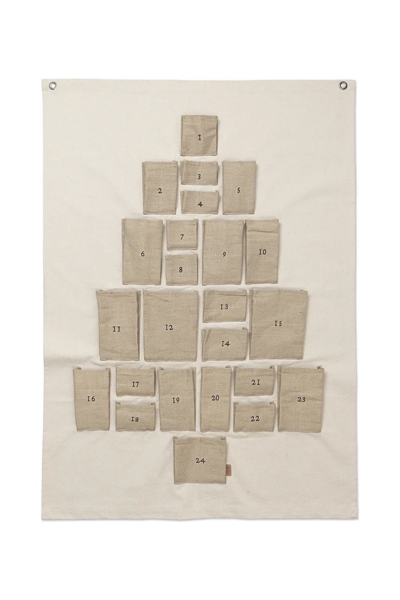 ferm LIVING kalendarz adwentowy beżowy 1104267542