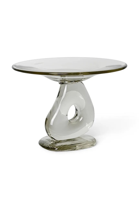 ferm LIVING patera dekoracyjna Damo Glass Centrepiece 21 cm transparentny 1104272103