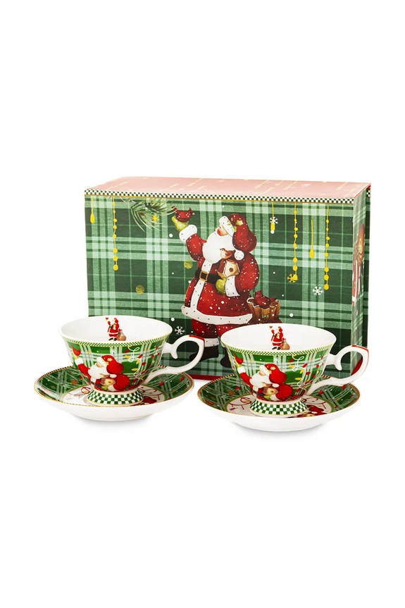 home & lifestyle set de cești și farfurioare pentru 2 persoane. 4-pack multicolor 178147