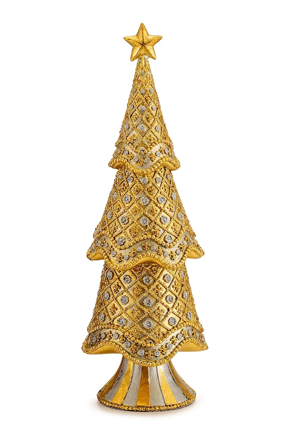 Ukrasno božićno drvce Palais Royal 33 cm zlatna 1025037