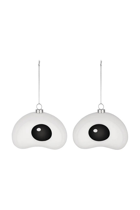 Набір ялинкових куль Alessi Nick 9,5 x 8,5 x 12 cm 2-pack білий PLA01SET2