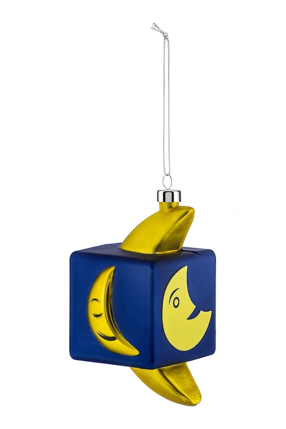 Іграшка на ялинку Alessi Mooncube 6 x 9,2 x 5,5 cm GJ02.8 барвистий AA00