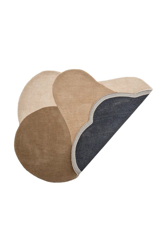 Salotto e camera Bloomingville tappeto di lana Denton 140 x 110 cm 82062162 marrone