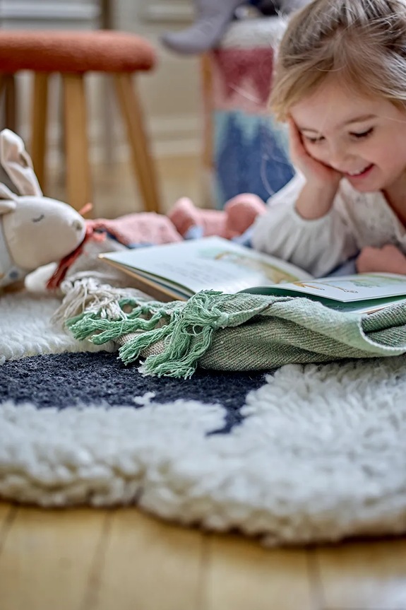 Μάλλινο χαλί Bloomingville Dolly 82062350 λευκό