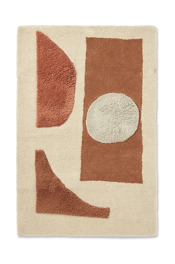 ferm LIVING dywan wełniany Bloco 120 x 80 cm multicolor 1104269849