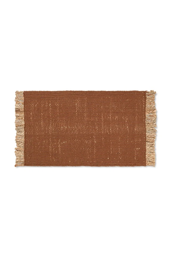 Koberec ferm LIVING Block Mat hnedá 1104264787
