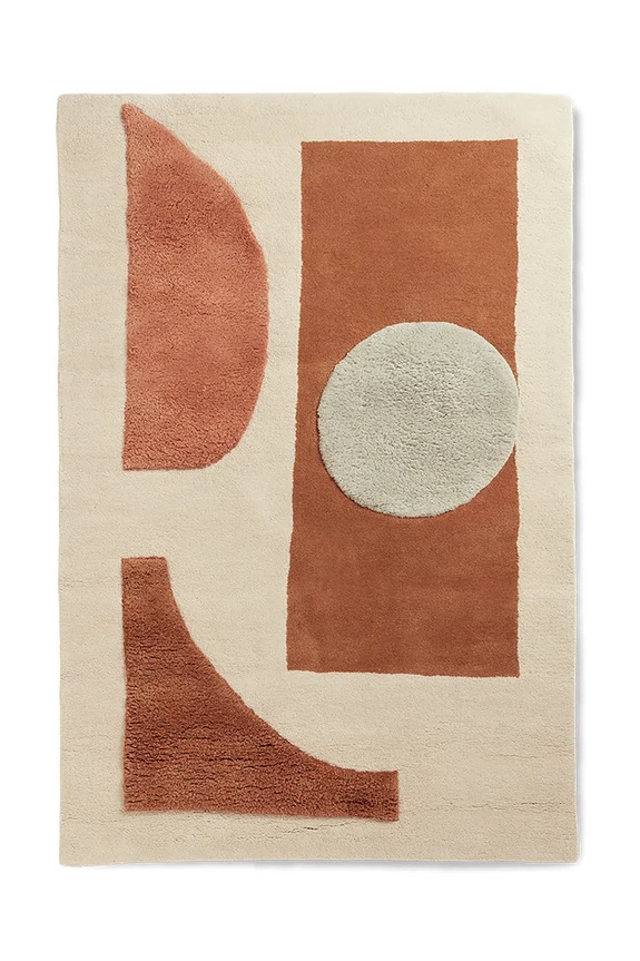 ferm LIVING dywanik wełniany Bloco 80 x 120 cm multicolor 1104269847
