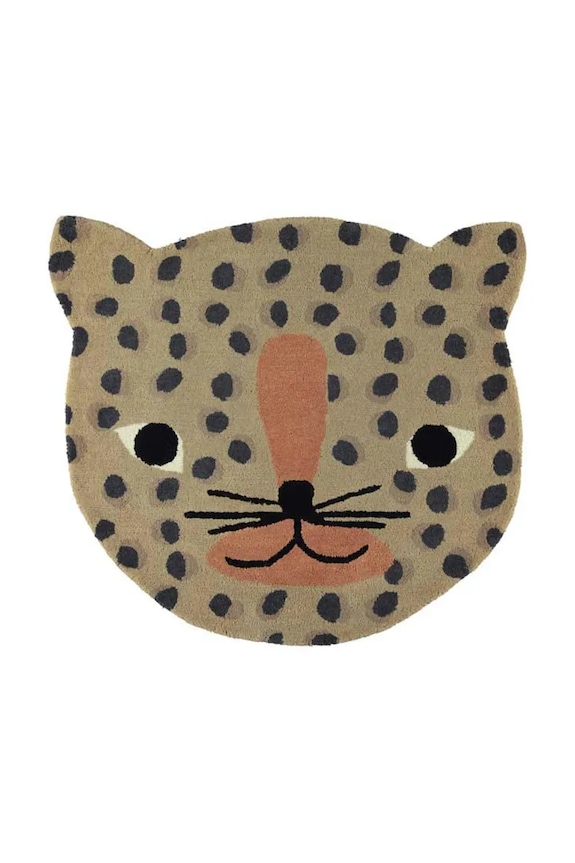 Vlněný kobereček OYOY Leopard 94 x 84 cm vícebarevná 1100515