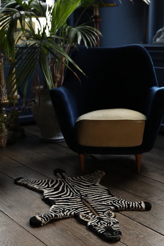 Doing Goods dywan wełniany Stripey Zebra 102 x 67 cm 1.45.10.073.900.3