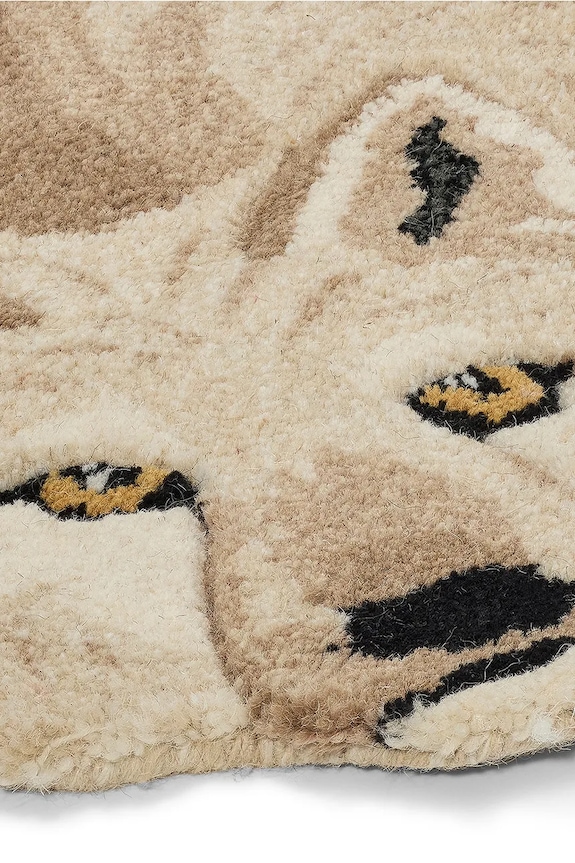 Σαλόνι και υπνοδωμάτιο Μάλλινο χαλί Doing Goods Woozy Wolf Rug Large 1.45.10.078.020.5 μπεζ