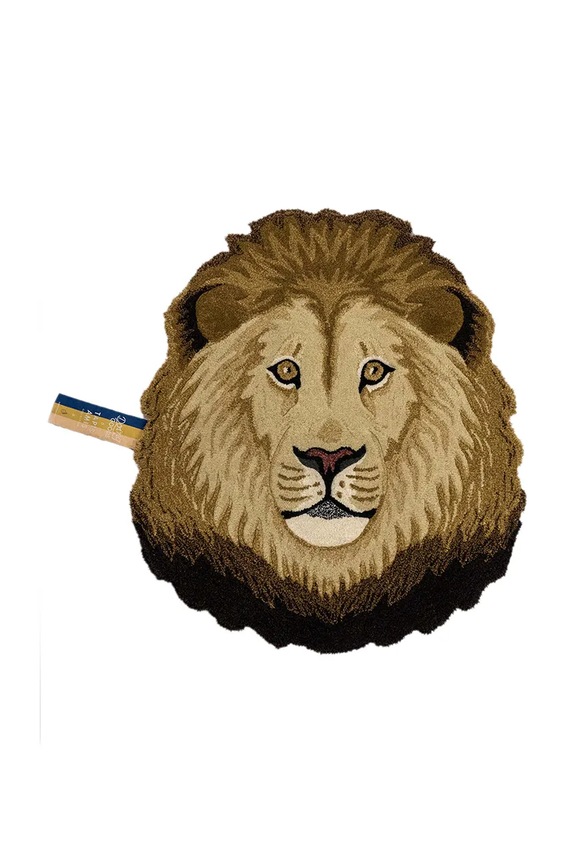 Doing Goods gyapjú szőnyeg Ari Lion Head 113 x 95 cm többszínű 1.45.10.092.700.5