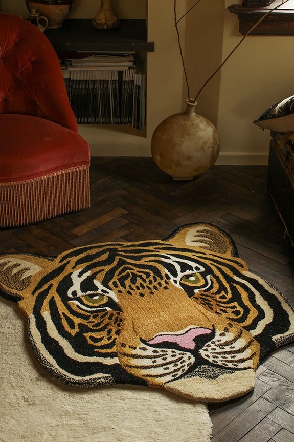 Doing Goods dywan wełniany Rajah Tiger Head 1.45.10.071.080.5 multicolor