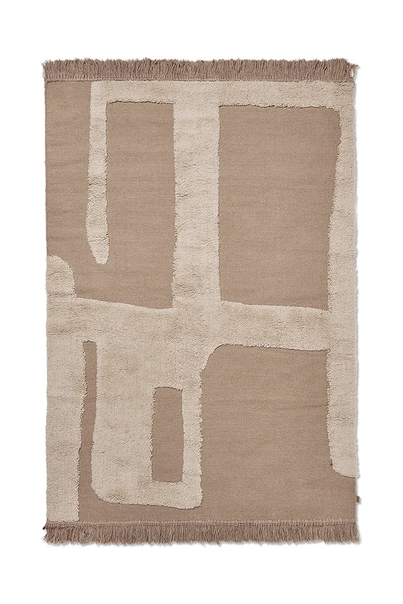 ferm LIVING dywan wełniany Alley Wool Rug 140 x 200 cm brązowy 1104266308