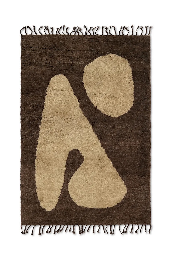 ferm LIVING covor de lână Abstract Rug 80 x 120 cm multicolor 1104265411