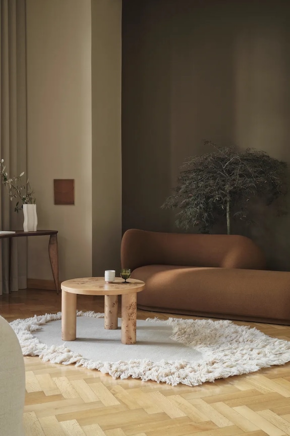 Dnevni boravak i spavaća soba Vuneni tepih ferm LIVING Norte Rug 150 x 200 cm 1104268204 bež