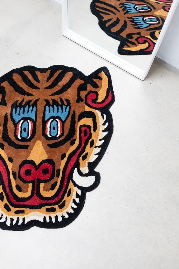 Vlnený koberec Bongusta Tiger Face 92 x 100 cm viacfarebná BON51