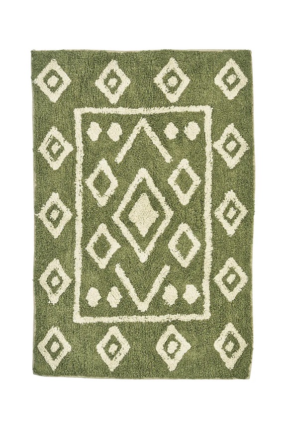 Madam Stoltz covor de baie din bumbac 60 x 90 cm verde PI.474.C
