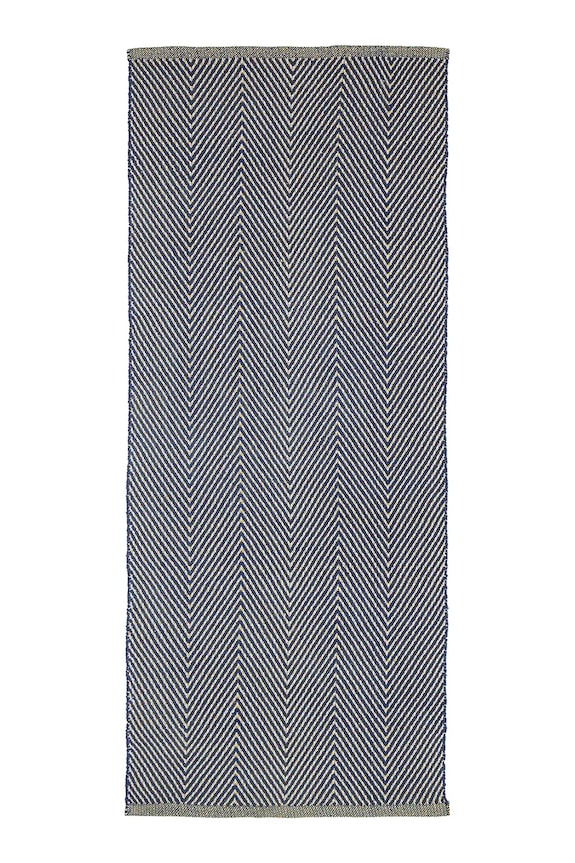 Hübsch pamut szőnyeg Mellow 80 x 200 cm kék 701506
