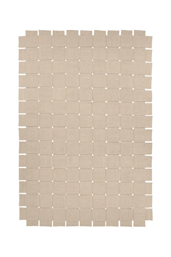 Ferm Living dywan podłogowy z wełną 135 x 200 cm beżowy 1104273171