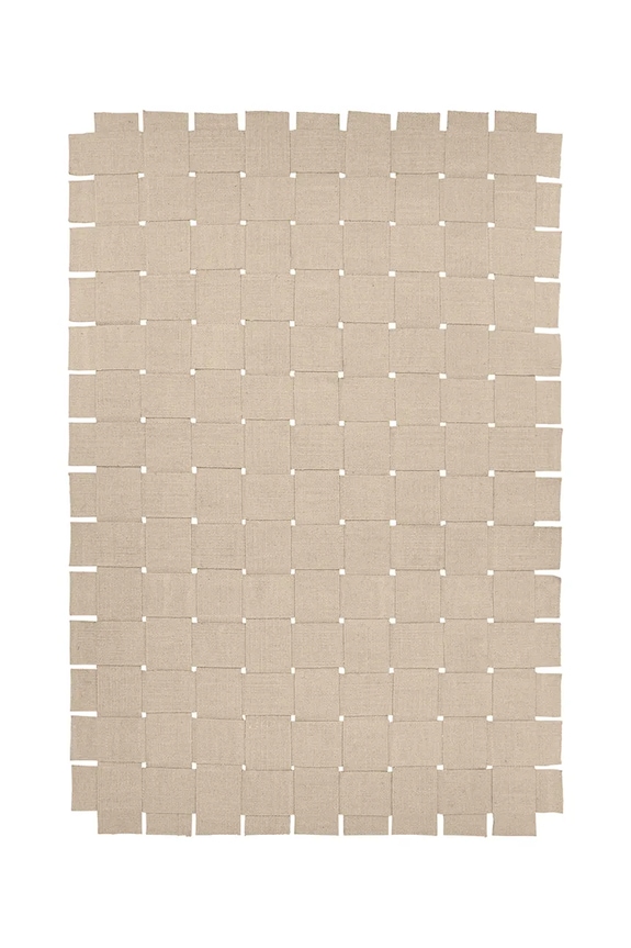 Ferm Living dywan podłogowy z wełną 135 x 200 cm beżowy 1104273171