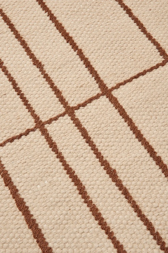 Ferm Living dywan podłogowy z wełną 140 x 200 cm 1104272752 beżowy AA00