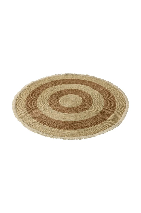 J-Line tepih ukrasni od tekstilnog materijala 120 x 120 x 1 cm smeđa 1554.