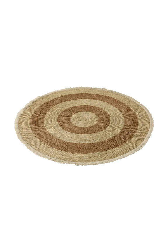J-Line tepih ukrasni od tekstilnog materijala 120 x 120 x 1 cm smeđa 1554.