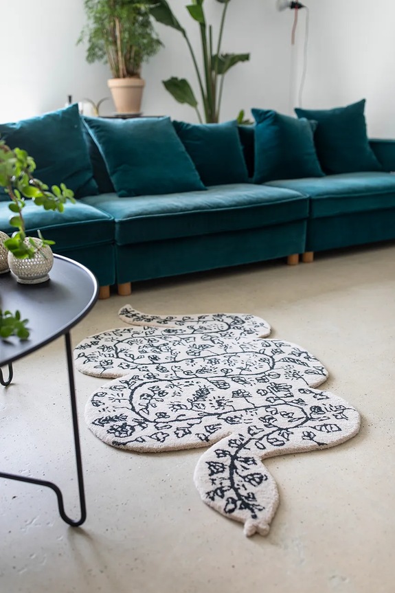 Всекидневна и спалня Bongusta килим декоративен от вълна 83 x 147 cm BON06 бежов