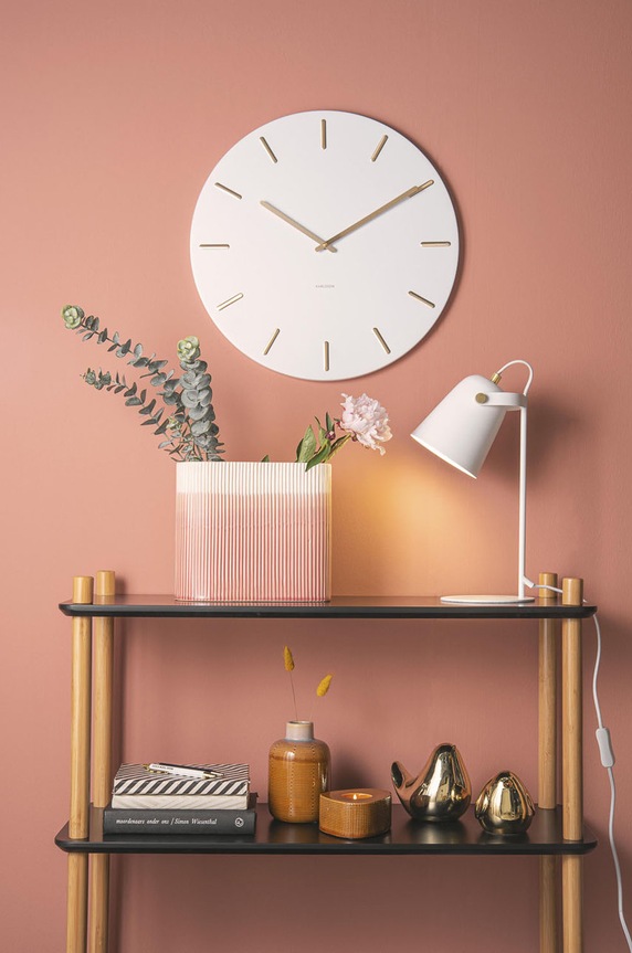 Salon i sypialnia Karlsson zegar ścienny KA5716WH biały