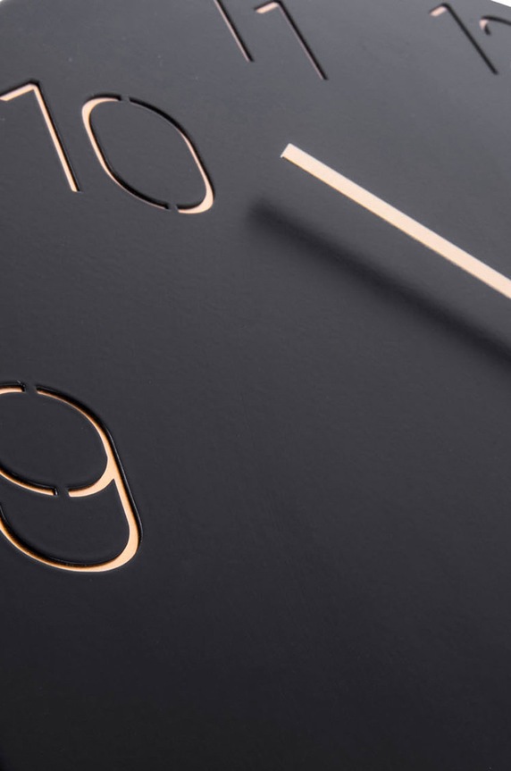 Σαλόνι και υπνοδωμάτιο Ρολόι τοίχου Karlsson KA5762BK γκρί