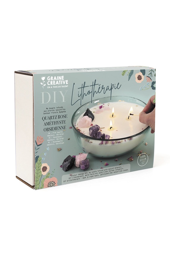 Graine Creative Комплект DIY ароматизирани свещи Lithotherapy Candle XXL многоцветен 152043.