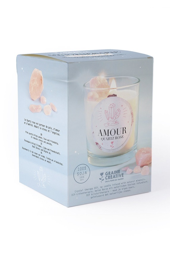 Home SPA Graine Creative zestaw DIY świeca zapachowa Quartz Rose 152042. multicolor