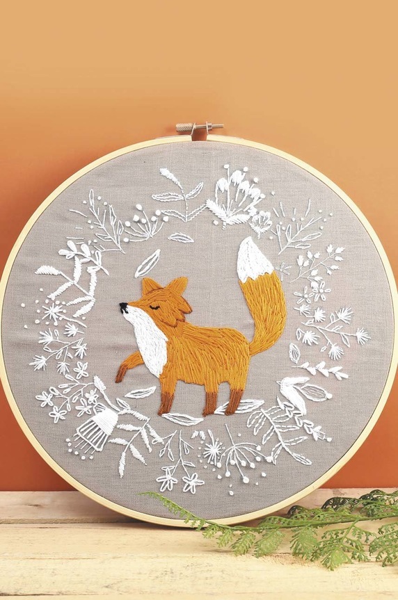 Komplet za vezenje Graine Creative fox embroidery diy kit 420270 pisana AA00