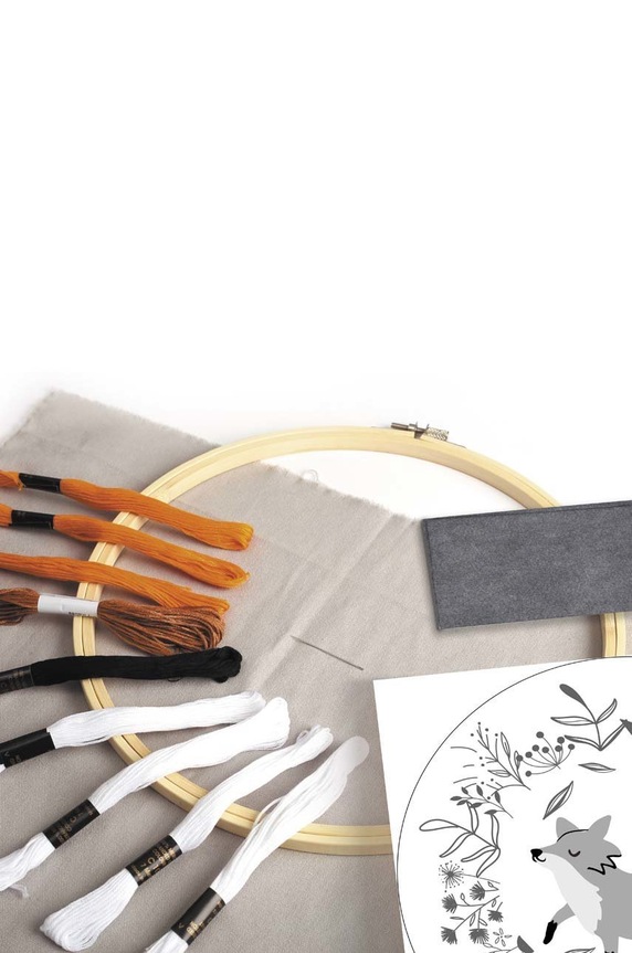 Komplet za vezenje Graine Creative fox embroidery diy kit 420270