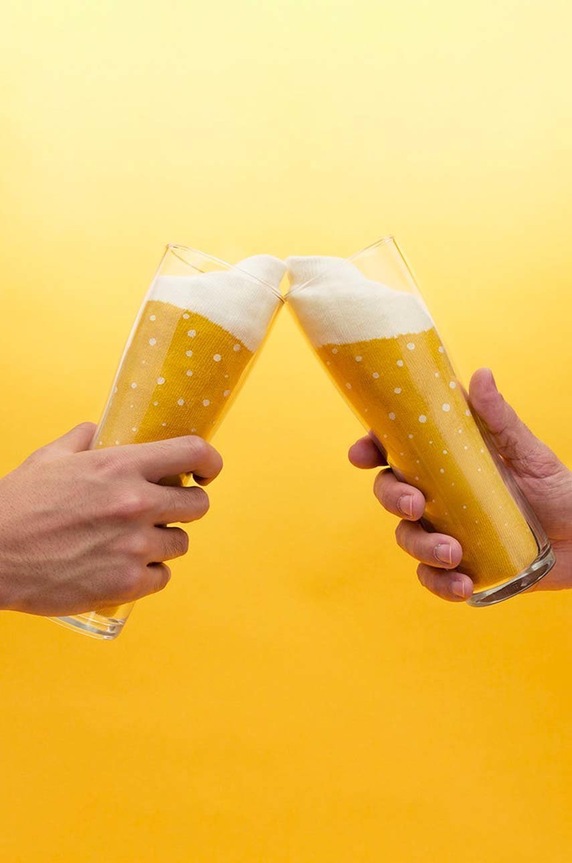 Nogavice v pločevinki Luckies of London Lager Beer LK.LUKBSL