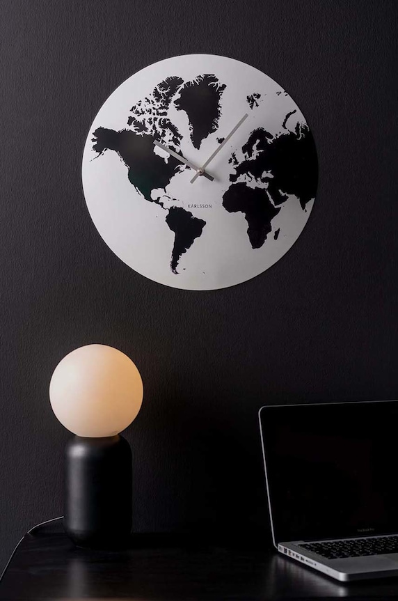 Dnevni boravak i spavaća soba Zidni sat Karlsson KA5889WH bijela