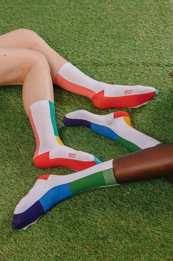 Ponožky Eat My Socks Rainbow Dream růžová EMSNOCRDPK