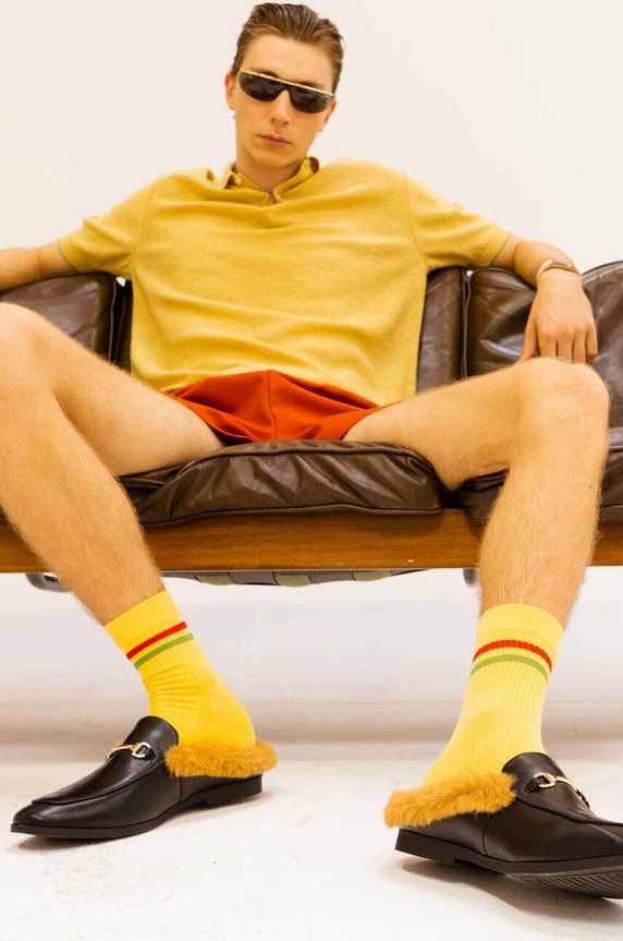 Eat My Socks skarpetki Spaghetti Rigati EMSNOCSPRI żółty