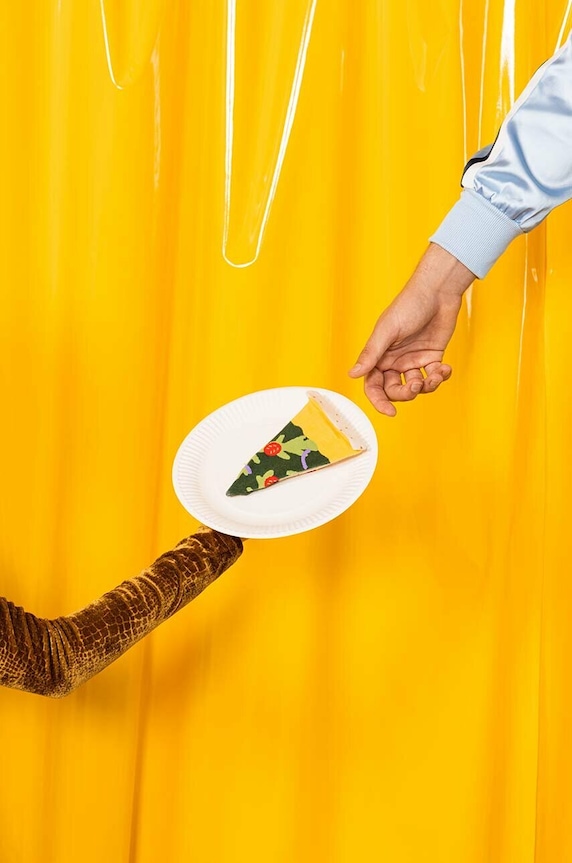 Ponožky Eat My Socks Pizza Vegan viacfarebná EMSNOCPINV