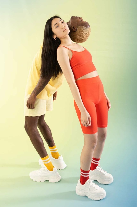 Ponožky Eat My Socks Ketchup & Mustard 2-pack EMSNCKEMX2 vícebarevná