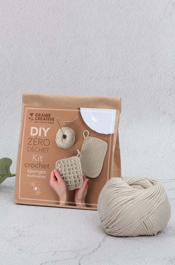 Komplet za kvačkanje Graine Creative DIY Kit - Reusable Sponges 420255 pisana AA00