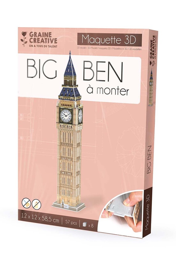 3d пазлы Graine Creative Maquette Big Ben 650913 мультиколор AA00