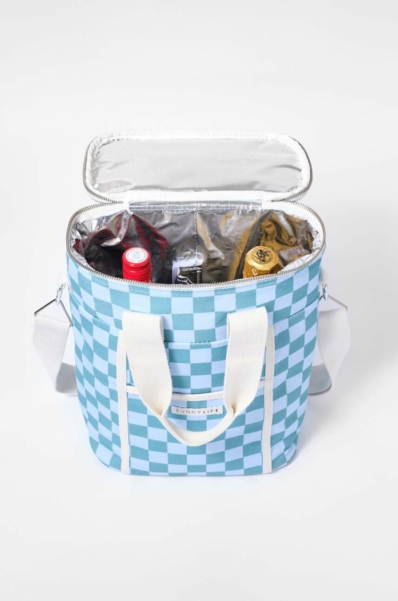 SunnyLife termikus táska italokhoz Canvas Drinks Bag kék S3DDRKSS