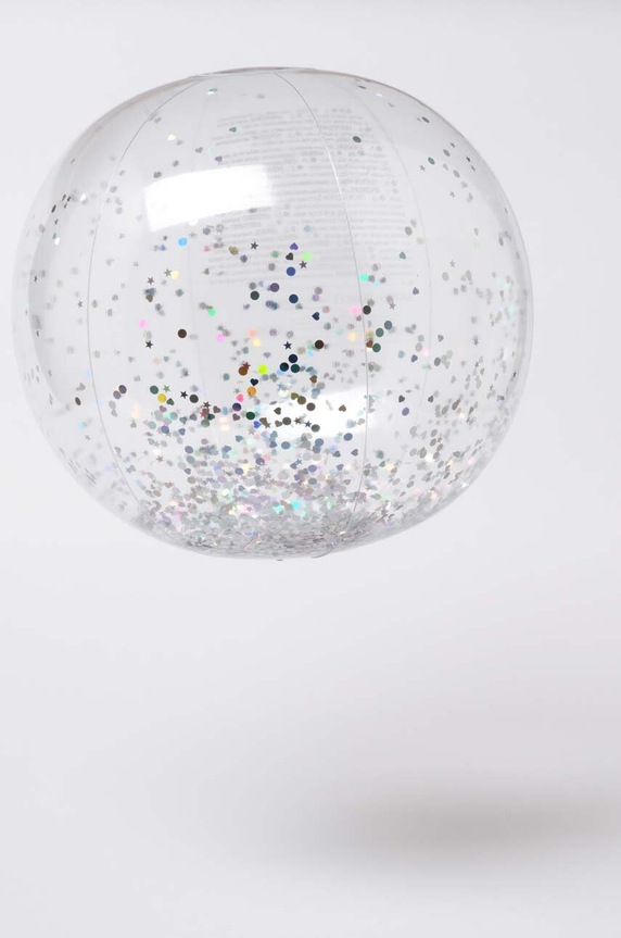 SunnyLife piłka plażowa Glitter S3PBSNGL transparentny AA00