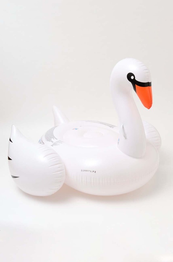 SunnyLife materac dmuchany do pływania Swan S3LRIDWS biały AA00