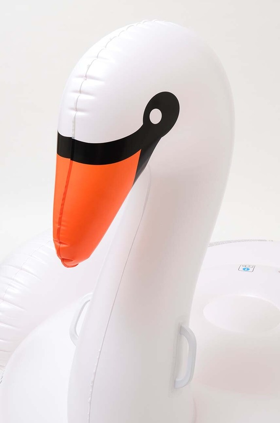 Chłopiec SunnyLife materac dmuchany do pływania Swan S3LRIDWS biały