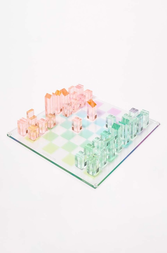 SunnyLife szachy i warcaby Lucite Aurora multicolor S35LCHCK