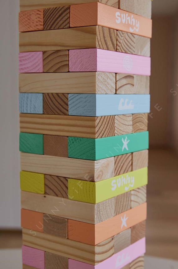 Življenjski slog Arkadna igra SunnyLife Jumbling Tower S3WGTWSM pisana