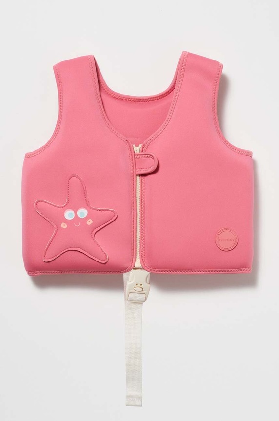 SunnyLife gyerek úszómellény Sol Sea x SmileyWorld rózsaszín S3VEUSOT