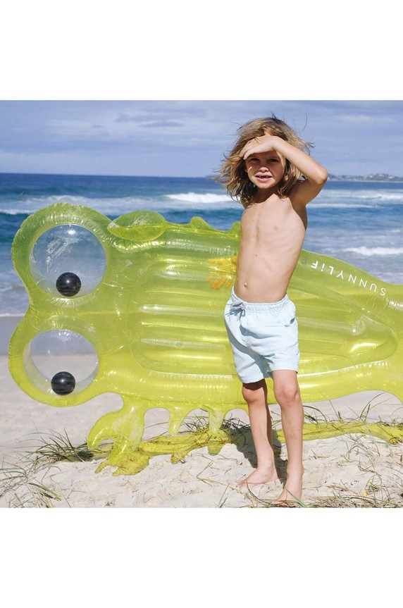 SunnyLife materac dmuchany do pływania Luxe Lie-On Float S3LLIESO zielony